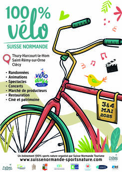 Samedi 3 et dimanche 4 mai 2025, participez à la fête du vélo organisée par Suisse Normande Tourisme sur la voie verte de la Suisse Normande.