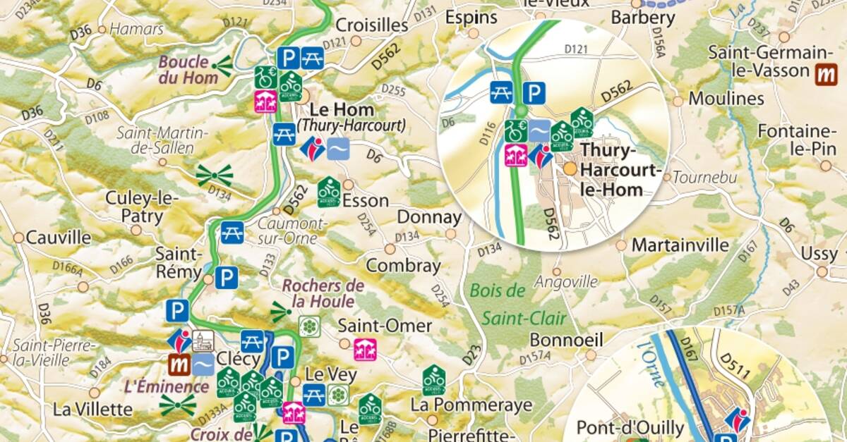 Carte Voie verte de la Suisse Normande Office de Tourisme de la Suisse Normande Carte Voie verte de la Suisse Normande Office de Tourisme de la Suisse Normande